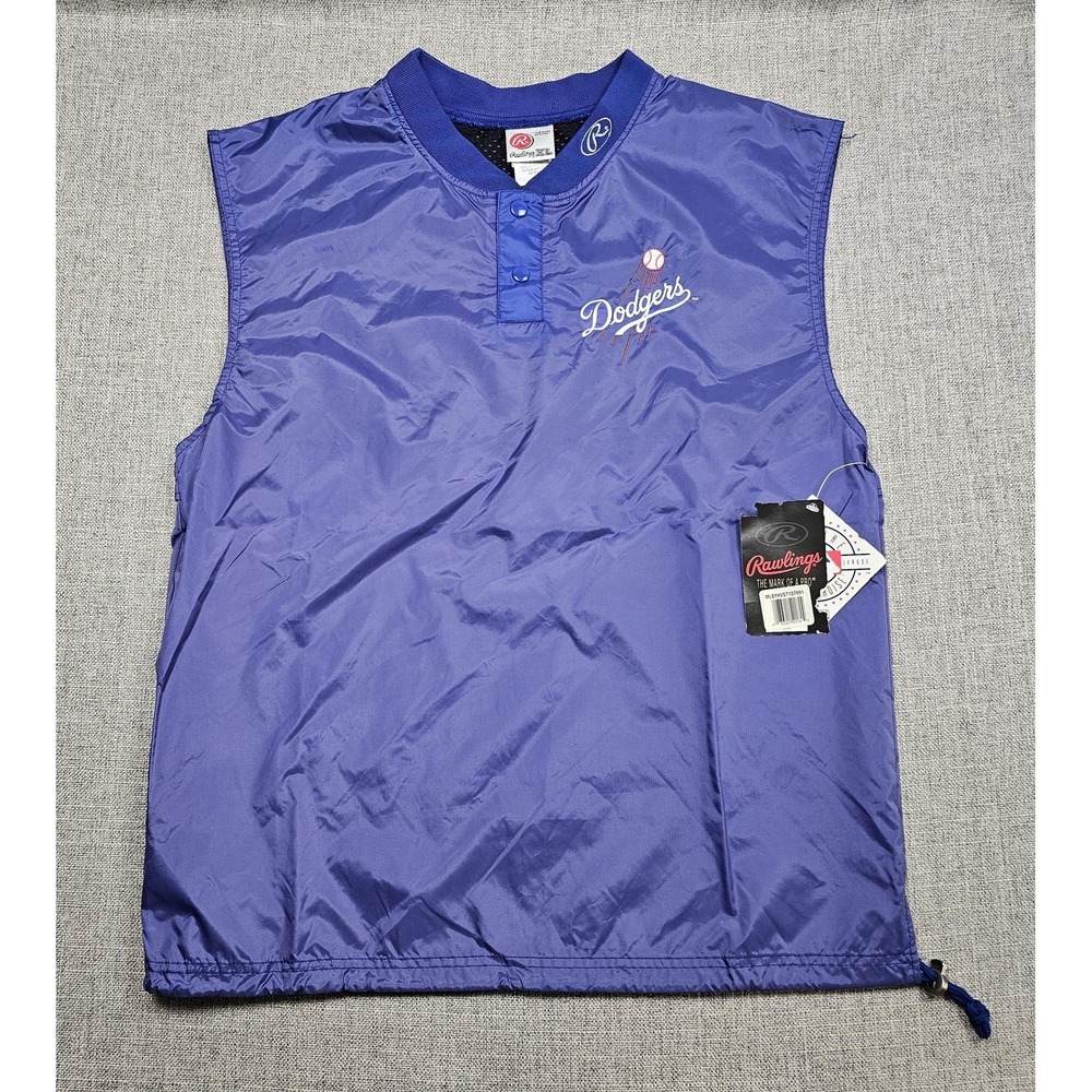 Los Angeles Dodgers Jacket Mens XL Blue MLB Baseball Rawlings Pullover